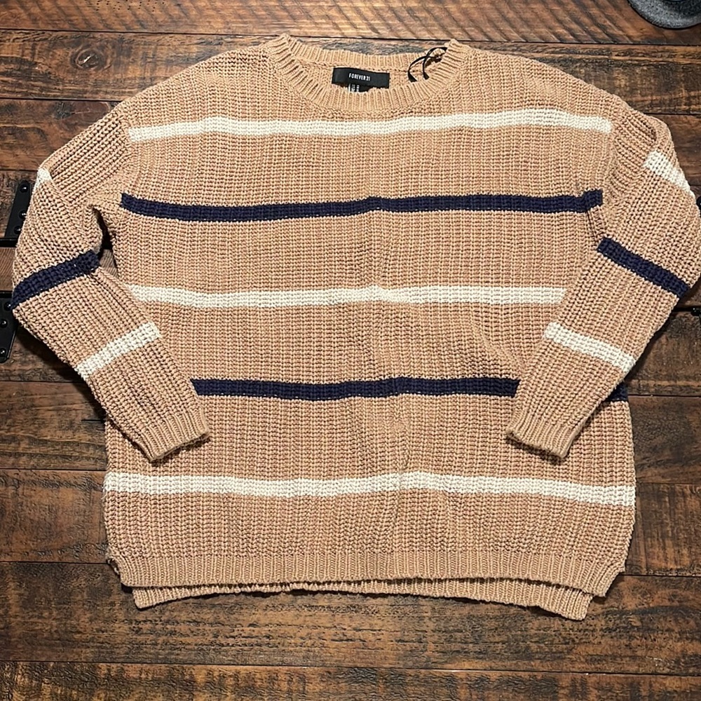 Forever 21 - Long Sleeve Striped Sweater - Size: M